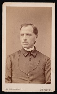 Joseph Celestine Carrier tiszteletes portréja 1833-1904, 1876 előtt. alkotó: Blessing and Bro
