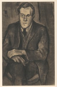 Portré J.W. Axe, ül térdre tett kézzel alkotó: Bob Hanf (signed by artist)
