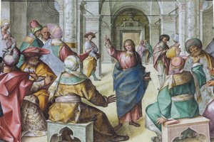 Jézus az írástudók között alkotó: Boccaccio Boccaccino