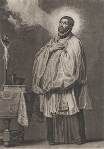 Xavéri Szent Ferenc bal felső felől isteni fénnyel felébredve,..., kb. 1623-33.