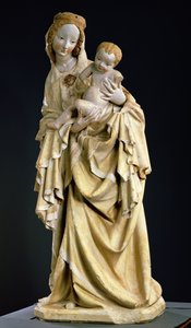 A Krumauer Madonna, 1400 körül (polikróm kő)