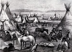 Navajo indián tábor