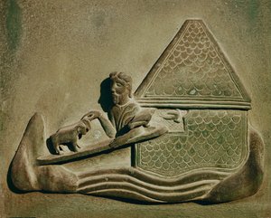 A bárkába belépő állatok ... (bronz) alkotó: Bonanno Pisano