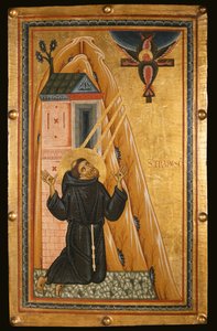 Szent Ferenc megkapja a Stigmatákat, 13. század közepe (tempera fán)