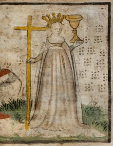 Északi kereszthajó, Szent Mihály arkangyal oltára, az oltárkép mögött Bonifacio Bembo freskói, La Vituà La Faith alkotó: Bonifacio Bembo