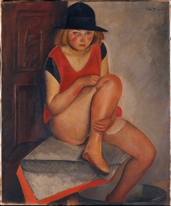""La modele"" (A modell) Borisz Grigorjev (1886-1939) rajza 1926 körül - Olaj, vászon Mérete 72,7x60 cm Metropolitan Museum of Art, New York ©FineArtImage/Leemage alkotó: Boris Dmitrievich Grigoriev