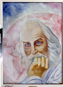 Walt Whitman (1819-1892) amerikai író portréja (W. Whitman amerikai szerző portréja). Borisz Dmitrijevics Grigorjev (1886-1939) festménye, olaj, vászon alkotó: Boris Dmitrievich Grigoriev