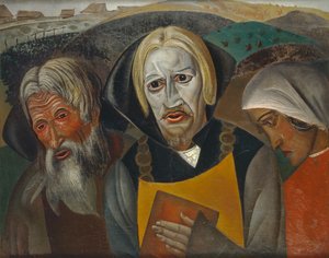 Vaszilij Kacsalov mint Fjodor Joannovics cár, 1923 alkotó: Boris Dmitrievich Grigoriev