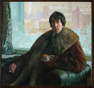 Isidor Zolotarevsky szobrász és építész portréja 1885-1961, 1922 alkotó: Boris Mikhailovich Kustodiev