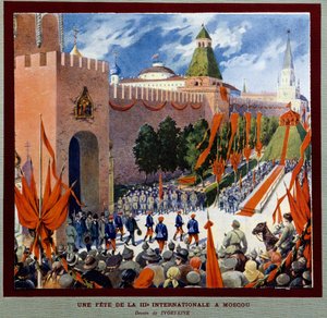 A Harmadik Internacionálé ünnepe Moszkvában A Harmadik Internacionálé (vagy Komintern vagy Kommunista Internacionálé) 1919.02.03-án alakult. Borisz Zvorykin (1872-1935) rajza. Társadalomtörténeti Intézet, Montreuil alkotó: Boris Vasilievich Zvorykin