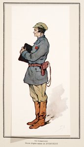 komisszár a szovjet történelemből, kocsma. 1922 (színes litó) alkotó: Boris Vasilievich Zvorykin