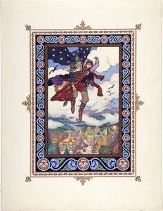 Illusztráció a Marya Morevna (Maria des mers) meséhez, Zvorykin, Borisz Vasziljevics (1872-1935 után), c. 1925 - Színes litográfia, 27,3x20,5 - Magángyűjtemény alkotó: Boris Vasilievich Zvorykin
