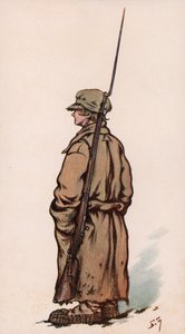 A Vörös Hadsereg fiatal katonája, orosz polgárháború (színes litho) alkotó: Boris Vasilievich Zvorykin