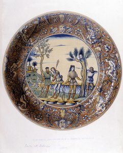 Daphne Laurier-vé változott, hogy elkerülje Apollo üldözését – a „XV., XVI. és XVIII. századi olasz fajanszok gyűjteményében”, amelyet C. Delange és C. Borneman tervezett, szerk. Delange, Párizs alkotó: Bornemann Bornemann