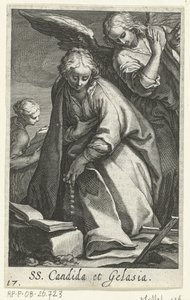 Szent Candida és Szent Gelasia remeték az angyallal SS. Candida et Gelasia (cím a tárgyon) Remetenők (sorozat címe) Sacra Eremus Ascetriarum (sorozat címe)