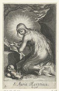 Egyiptomi Szent Mária remetenőként Remetenők (sorozat címe) Sacra Eremus Ascetriarum (sorozat címe) alkotó: Boëtius Adamsz. Bolswert