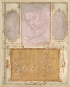Oldal a "Rajzok könyvéből" alkotó: Botticelli Giorgio Vasari with drawings by Filippino Lippi and Raffaellino del Garbo