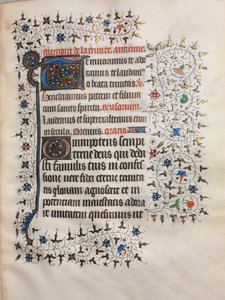 Órakönyv Párizs használata: Díszített iniciálé, c. 1420. alkotó: Boucicaut Master