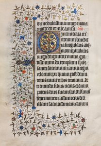 Órakönyv Párizs használata: Díszített iniciálé, c. 1420.