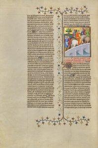 Xerxész, a perzsák királya, seregével átkel egy hídon alkotó: Boucicaut Master