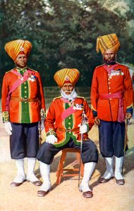 A 15. Ludhiana Sikhs tisztjei, indiai hadsereg, India, 1922.