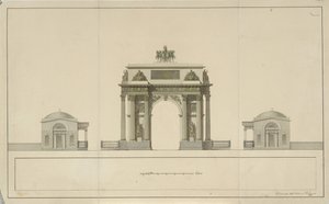 Tverszkaja Zastava diadalíve Moszkvában, 1826-1829 alkotó: Bové