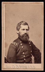 Oliver Otis Howard tábornok portréja 1830-1909, 1862 és 1869 között.
