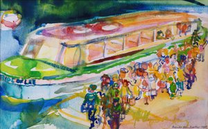 The Boat Trip, 1989 (wc papíron) alkotó: Brenda Brin Booker