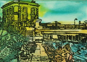 The Constitution Pub, Regents Canal (akvarell papíron)