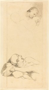 Megijedt férfi felnéz; Nő és Gyermekek alkotó: British 18th Century after John Flaxman