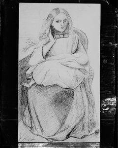 Fényképes reprodukció a "Figure Study of Seated Woman with Child" (Ülő nő gyermekével) című alkotásról alkotó: British Photographer
