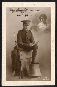 Egyesült Királyság: Kairó, Egyiptom, Kairó, az első világháború idején a Cairo Postcard Trust által készített szentimentális képeslap. alkotó: British Photographer