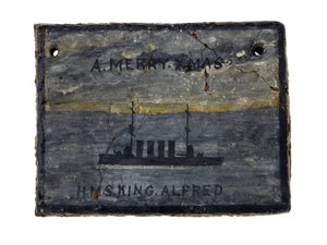 Egy téglalap alakú süti (a hajó legénységének fejadagja) alkotó: British School
