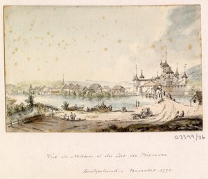 Vázlatsorozat, nézetek Nagy-Britanniában, a kontinensen és Amerikában 1772-1778 (akvarell) alkotó: British School