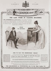 A The Gramophone Comany reklámja alkotó: British School