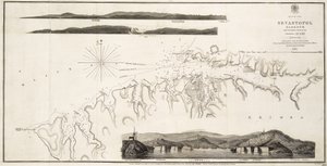 Fekete-tengeri szevasztopoli kikötő az 1836-os orosz felmérésből alkotó: British School