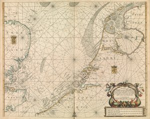 Az Északi-tenger és a holland partok térképe alkotó: British School