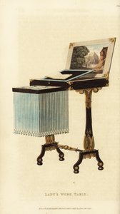Elegáns női munkaasztal, Regency korszak alkotó: British School