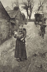 Szegény vidéki özvegy (metszet) alkotó: British School