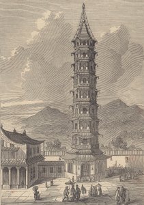 Nanjing porcelán torony (metszet) alkotó: British School