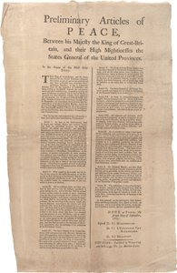 Előzetes békecikkek Nagy-Britannia és az Egyesült Tartományok között, 1783. szeptember 2. alkotó: British School