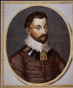 Sir Francis Drake, kereskedő és kalóz (színes metszet) alkotó: British School