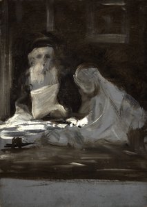 Két ülő alak vázlata alkotó: British School