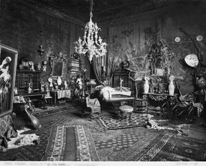 A festő és Tito Conti professzor tanulmánya, Firenze (f/w fotó)