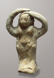 Gyászoló figura, Azorból, Izraelből (agyag)