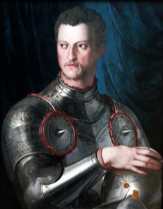 I. Cosimo dei Medici páncélos portréja.