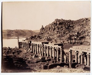 Ízisz templomának romjai Egyiptomban - a Zangali testvérek fényképe, 19. század vége