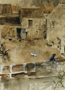 Egy udvari udvar Grez-Sur-Loingban alkotó: Bruno Andreas Liljefors