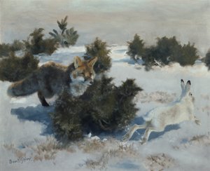 Róka és nyúl alkotó: Bruno Andreas Liljefors