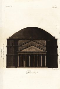 A római templom homlokzata, a Pantheon, Róma alkotó: Buonajuti Buonajuti